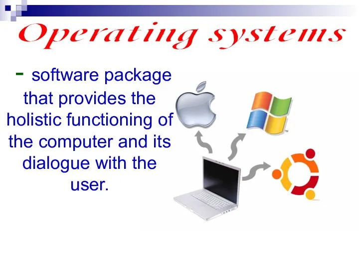 - software package that provides the holistic functioning of the