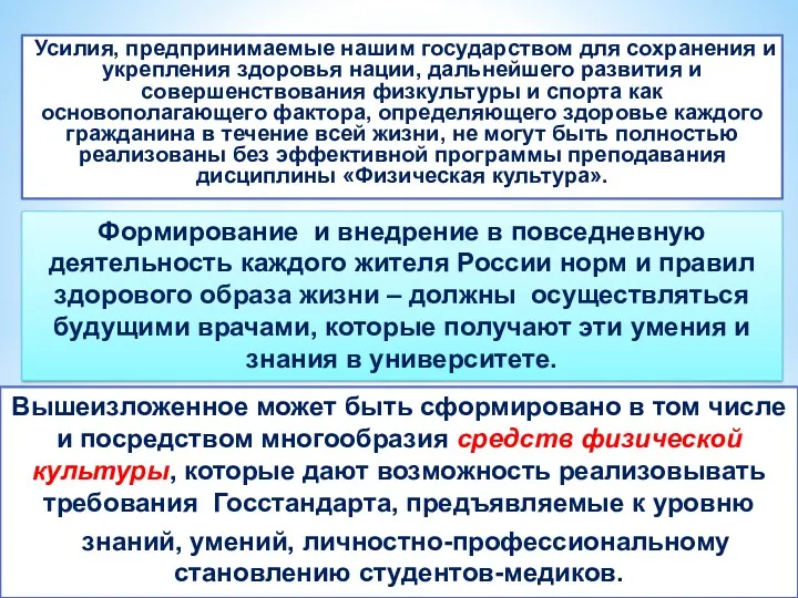 Усилия, предпринимаемые нашим государством для сохранения и укрепления здоровья нации,