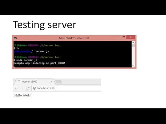 Testing server