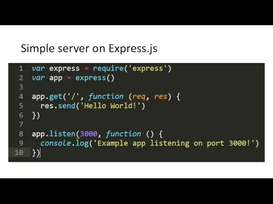 Simple server on Express.js