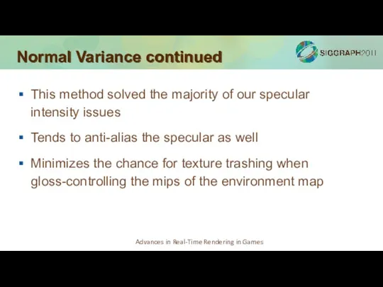 Normal Variance continued This method solved the majority of our