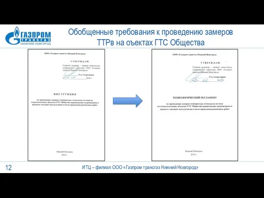 Обобщенные требования к проведению замеров ТТРв на оъектах ГТС Общества