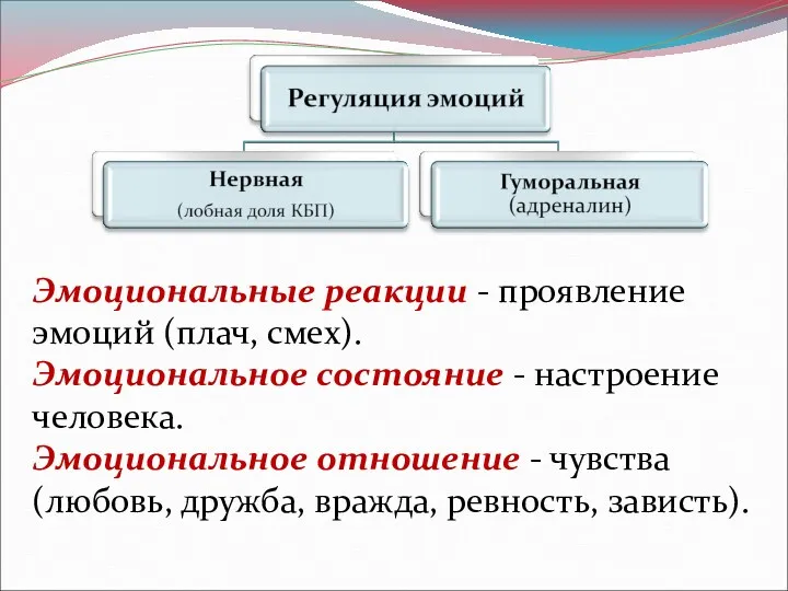 Эмоциональные реакции - проявление эмоций (плач, смех). Эмоциональное состояние -