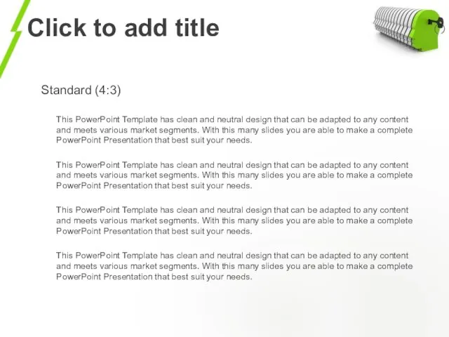 Click to add title Standard (4:3) This PowerPoint Template has