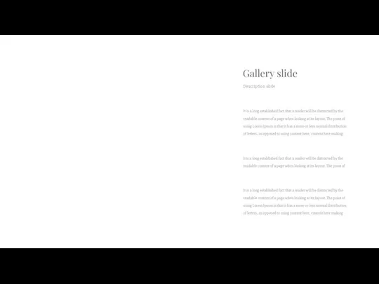 Gallery slide It is a long established fact that a reader will be