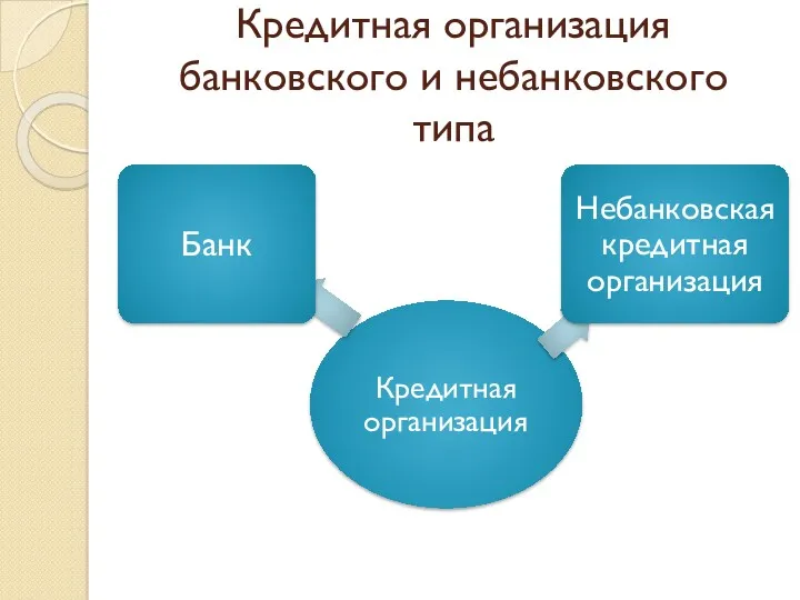 Кредитная организация банковского и небанковского типа