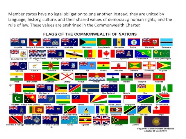 Member states have no legal obligation to one another. Instead,