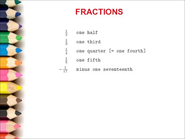 FRACTIONS