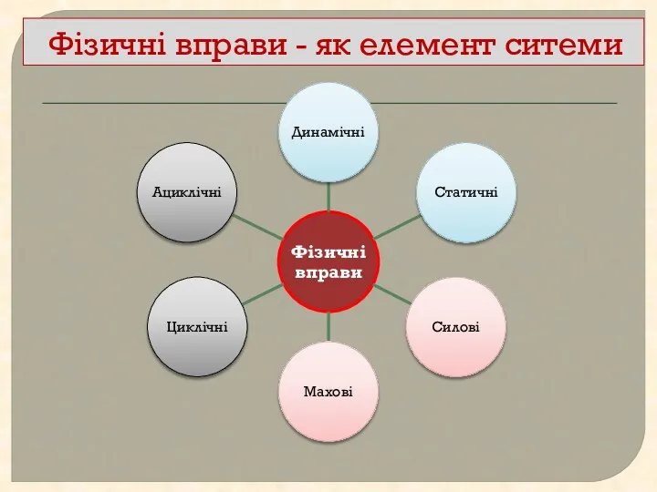 Фізичні вправи - як елемент ситеми