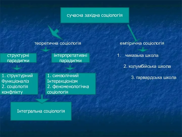 сучасна західна соціологія теоретична соціологія емпірична соціологія структурні парадигми інтерпретативні