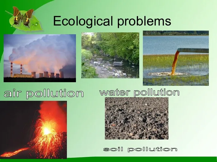 Ecological problems air pollution water pollution soil pollution