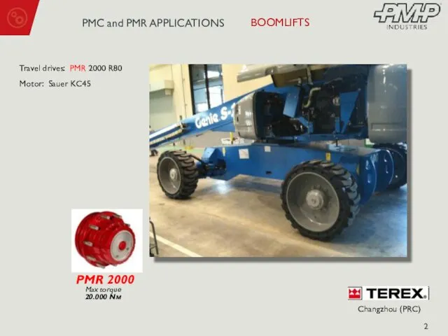 PMR 2000 Max torque 20.000 Nм Travel drives: PMR 2000