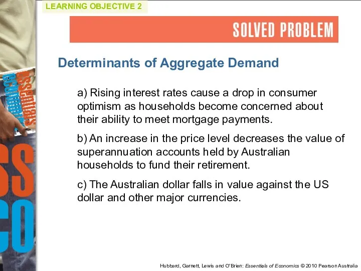 Determinants of Aggregate Demand a) Rising interest rates cause a