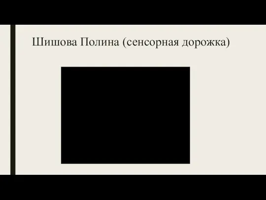 Шишова Полина (сенсорная дорожка)