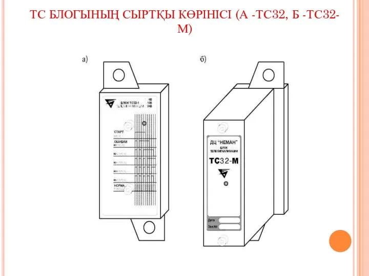 ТС БЛОГЫНЫҢ СЫРТҚЫ КӨРІНІСІ (А -ТС32, Б -ТС32-М)