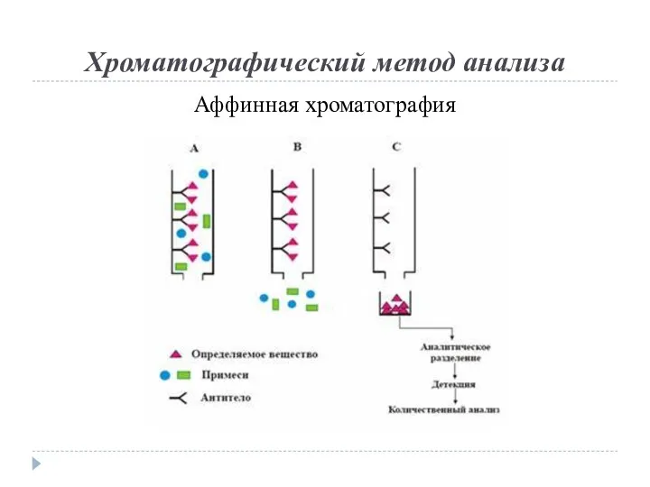 Хроматографический метод анализа Аффинная хроматография