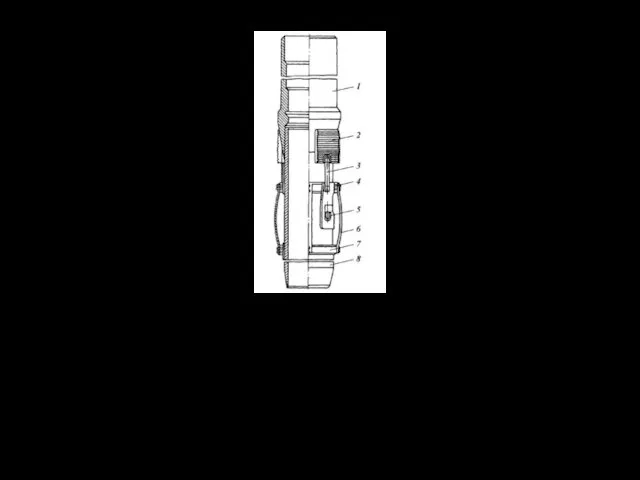 ХВОСТОВИКИ Механическая клиновая подвеска в транспортном положении: 1 – конусообразная муфта, 2 –