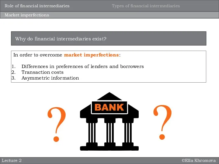 ©Ella Khromova Market imperfections In order to overcome market imperfections: