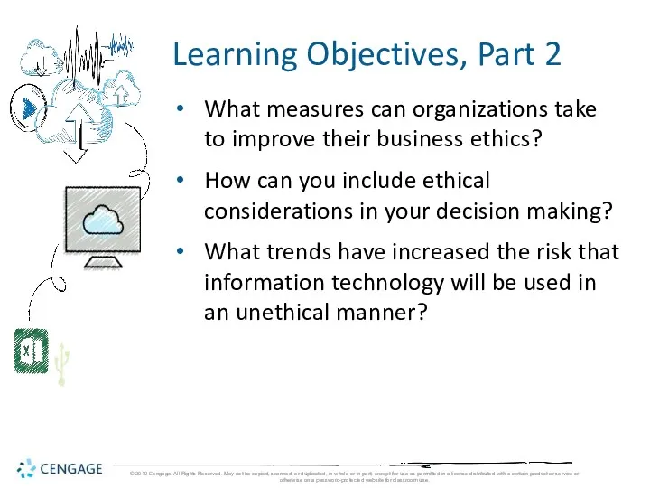 Learning Objectives, Part 2 What measures can organizations take to