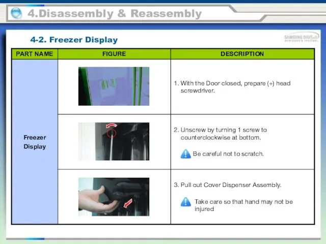 4-2. Freezer Display 4.Disassembly & Reassembly