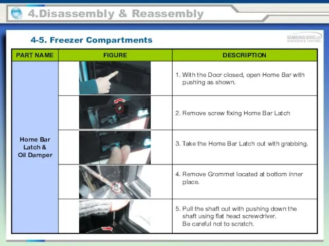 4.Disassembly & Reassembly 4-5. Freezer Compartments