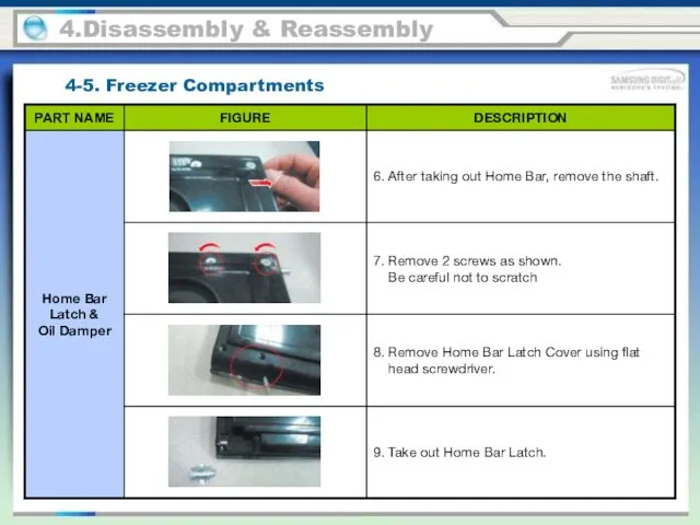 4.Disassembly & Reassembly 4-5. Freezer Compartments