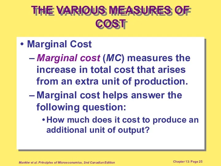 Mankiw et al. Principles of Microeconomics, 2nd Canadian Edition Chapter