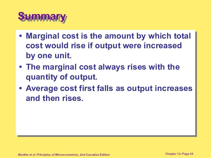 Mankiw et al. Principles of Microeconomics, 2nd Canadian Edition Chapter