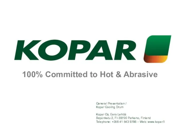 Kopar Cooling Drum