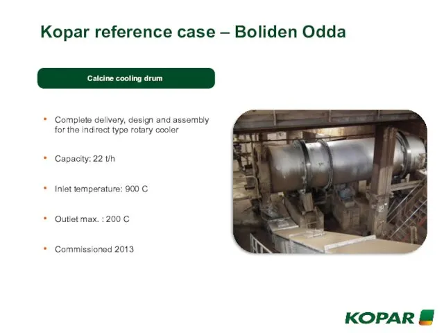 Kopar reference case – Boliden Odda Complete delivery, design and assembly for the