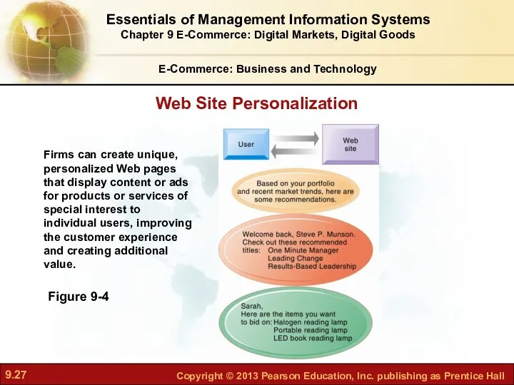 E-Commerce: Business and Technology Figure 9-4 Firms can create unique, personalized Web pages