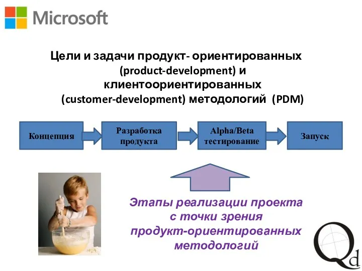 Цели и задачи продукт- ориентированных (product-development) и клиентоориентированных (customer-development) методологий