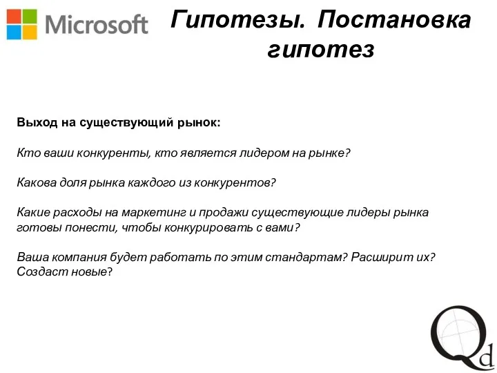 Выход на существующий рынок: Кто ваши конкуренты, кто является лидером