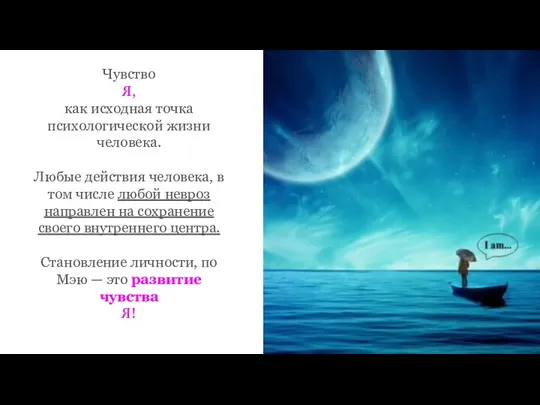 Чувство Я, как исходная точка психологической жизни человека. Любые действия