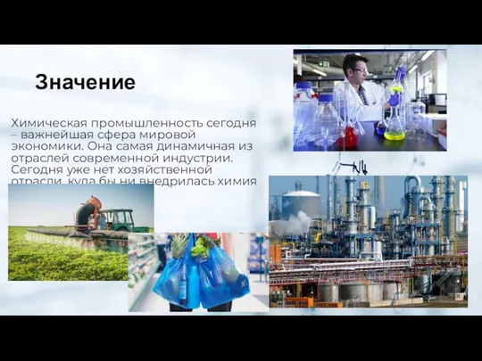 Химическая промышленность сегодня – важнейшая сфера мировой экономики. Она самая