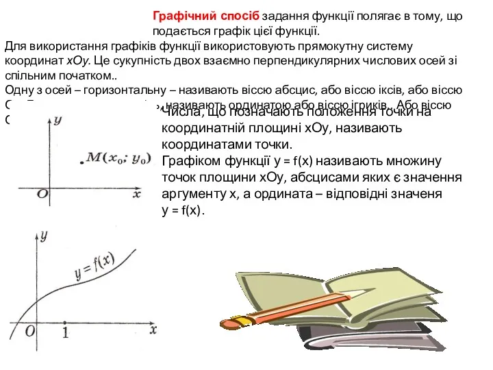 Графічний спосіб задання функції полягає в тому, що подається графік