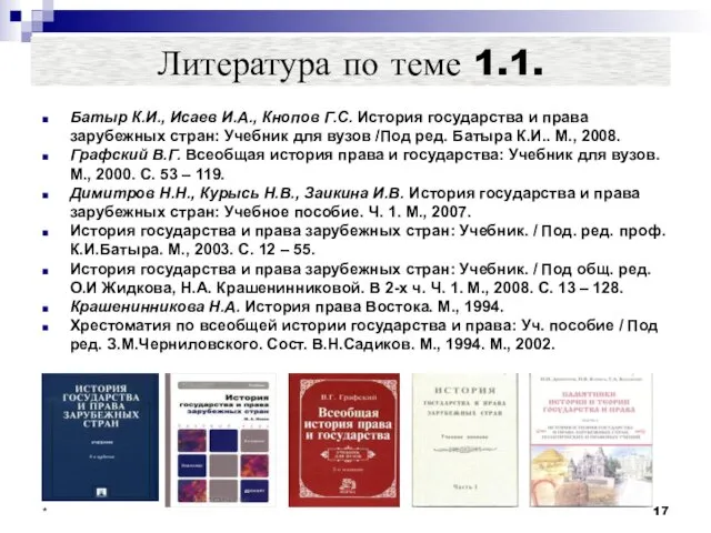 Литература по теме 1.1. Батыр К.И., Исаев И.А., Кнопов Г.С.