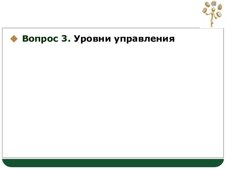 Вопрос 3. Уровни управления