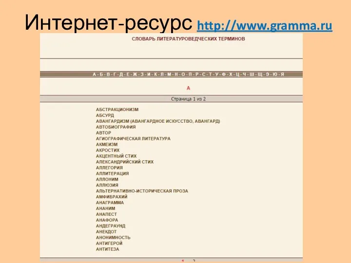 Интернет-ресурс http://www.gramma.ru