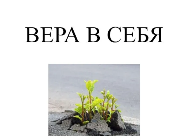 ВЕРА В СЕБЯ