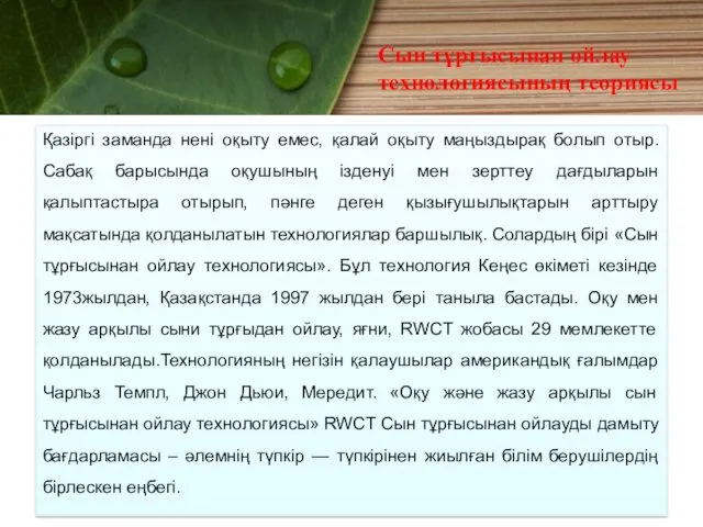 Қазіргі заманда нені оқыту емес, қалай оқыту маңыздырақ болып отыр.