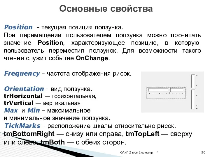 * ОАиП 2 курс 2 семестр Основные свойства Position –