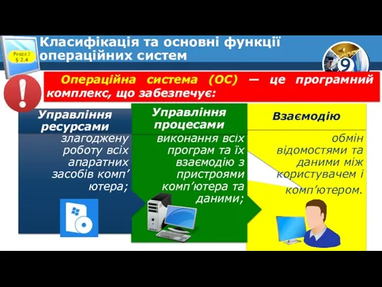 Класифікація та основні функції операційних систем Операційна система (ОС) —