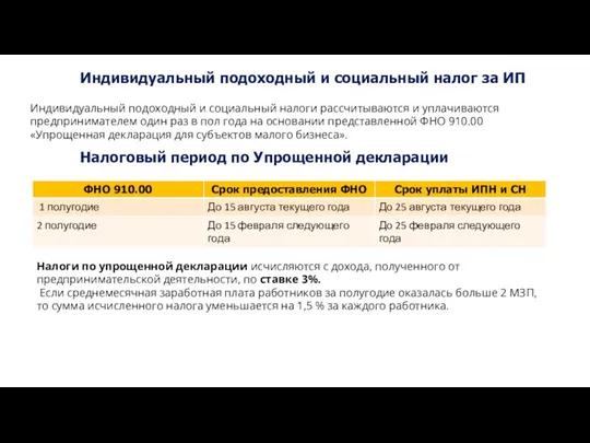 Индивидуальный подоходный и социальный налог за ИП Индивидуальный подоходный и