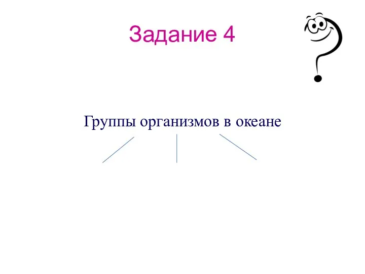 Задание 4 Группы организмов в океане