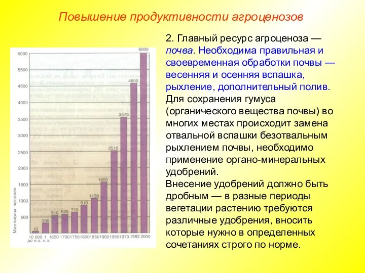 Повышение продуктивности агроценозов 2. Главный ресурс агроценоза — почва. Необходима