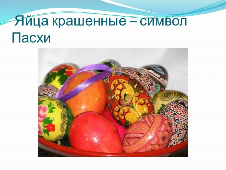 Яйца крашенные – символ Пасхи