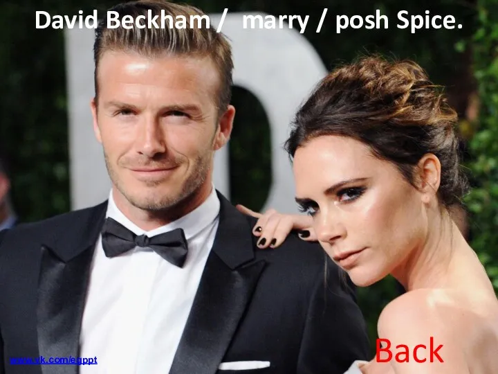 David Beckham / marry / posh Spice. Back www.vk.com/egppt