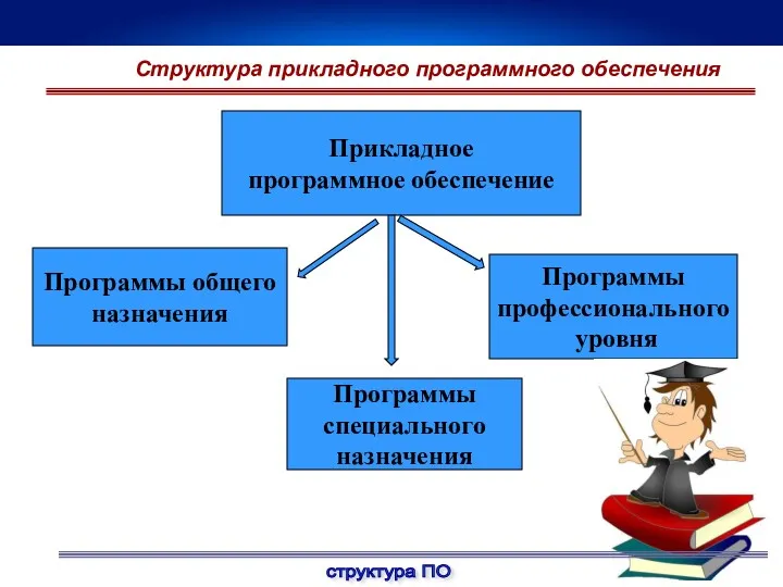 Прикладное программное обеспечение Программы профессионального уровня Программы специального назначения Программы