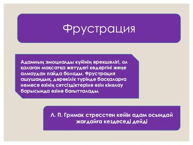 Фрустрация Адамның эмоциалды күйінің ерекшелігі, ол қалаған мақсатқа жетудегі кедергіні